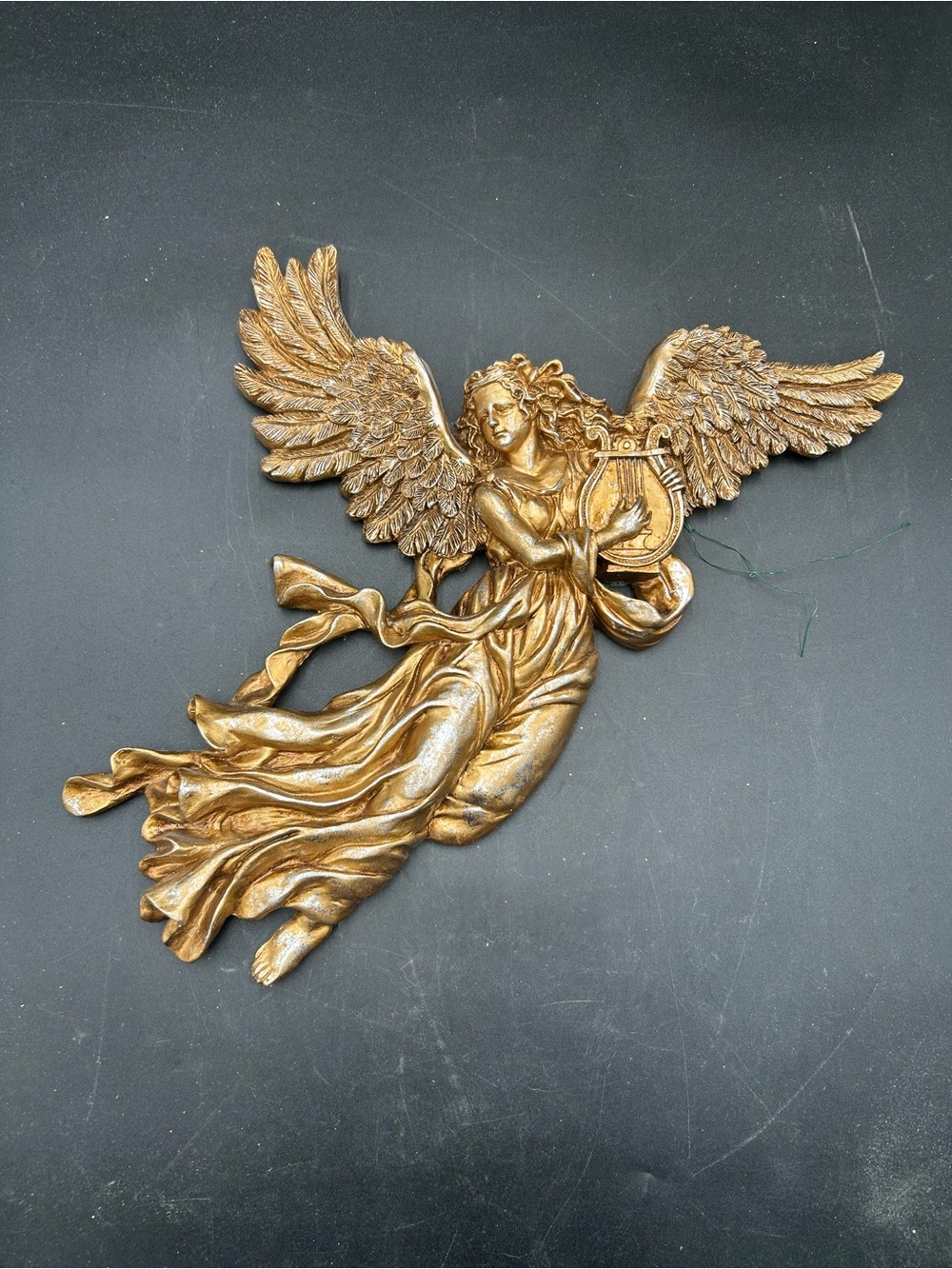 Gold Angel Wall Art Plaque - Decorative Home Accent, Christmas decor